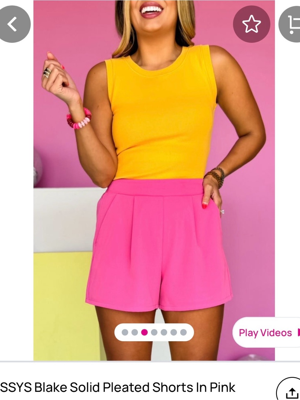 Blake SSYS Solid Pleated Women's Shorts - Pink- Brand new, never worn